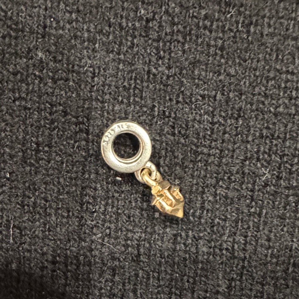 Pandora retired gold & silver Anchor Charm Pendant - Picture 3 of 4